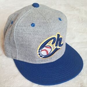 Charros De Jalisco Gray and Blue Snapback Baseball Cap. Wool Brim.
